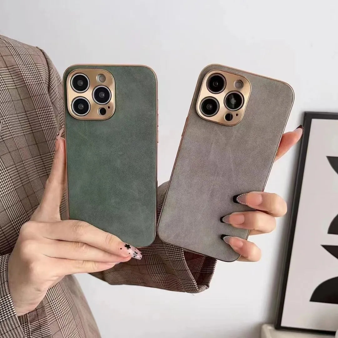 Leather-Textured iPhone Case | 11–16