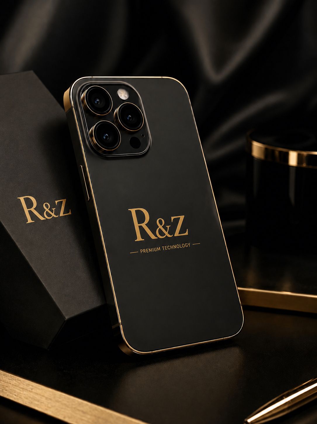R&Z premium collection featuring electronics, accessories and clothing in a luxury showroom