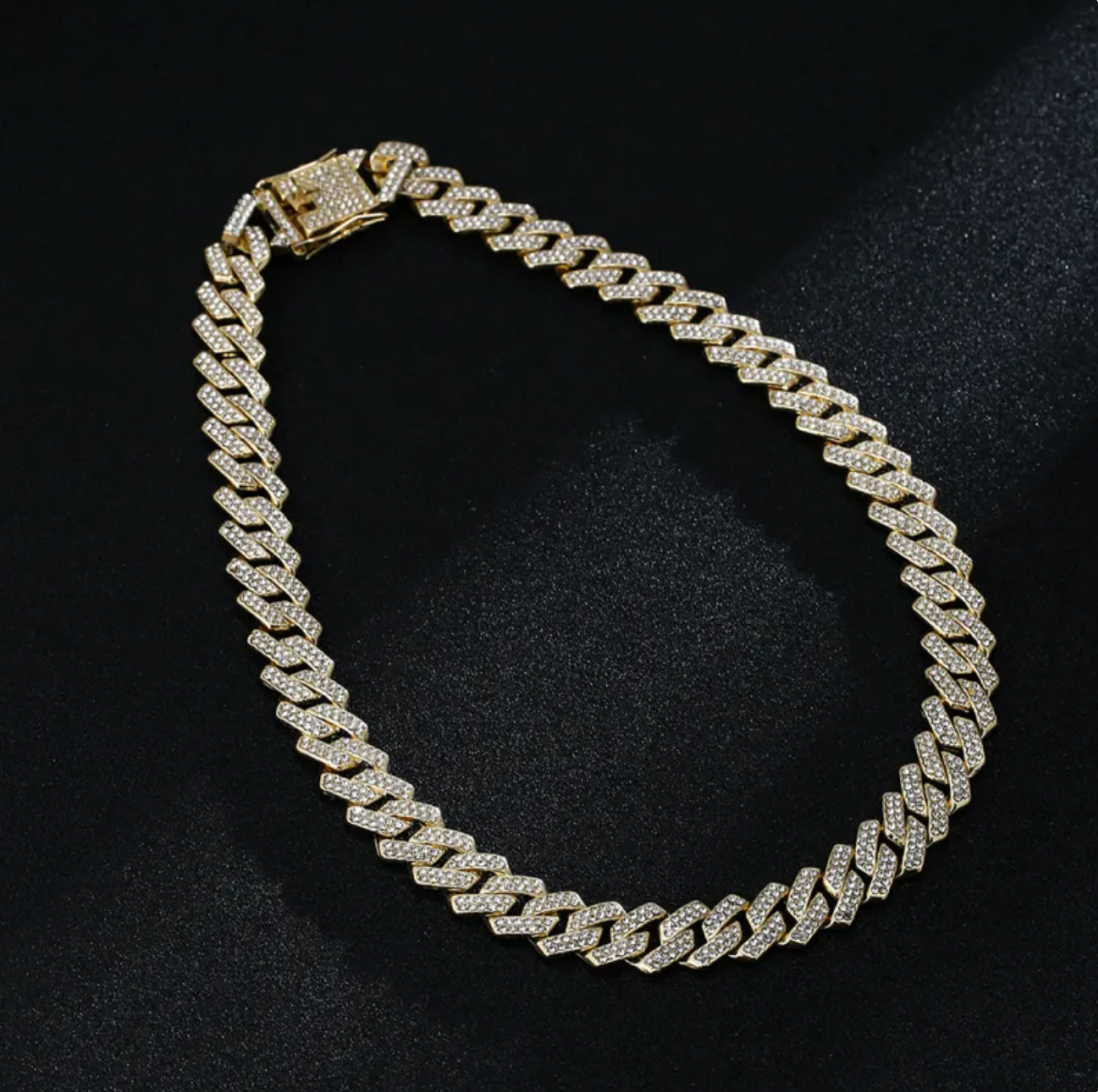 Full Diamond Inlaid Necklace - Trendy Statement Piece