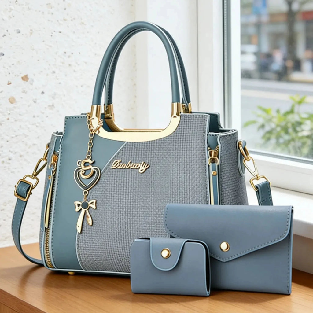 Elegant Women's Handbag Set, Multi-Color Messenger Bags, Casual PU Material, Perfect for All Seasons, Ideal Gift for Mothers Day