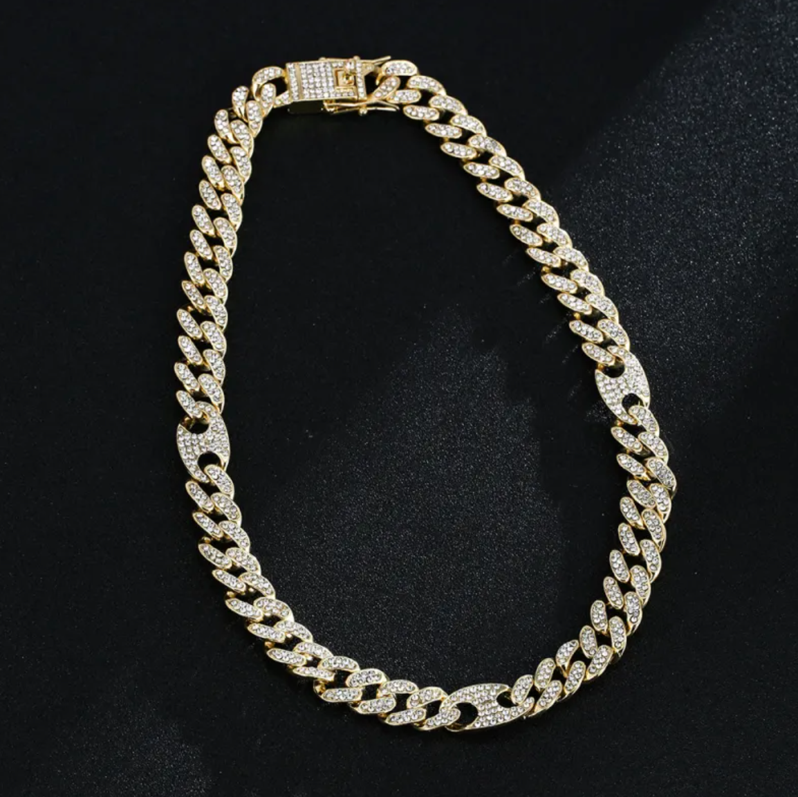Full Diamond Inlaid Necklace - Trendy Statement Piece
