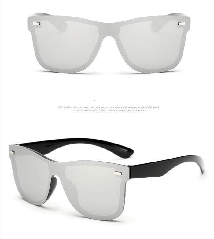 R&z - Sunglasses with Integrated Reflective Mirror"