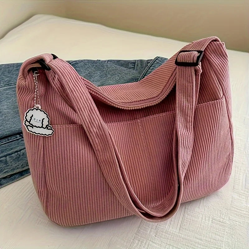 Women’s Corduroy Shoulder Bag.