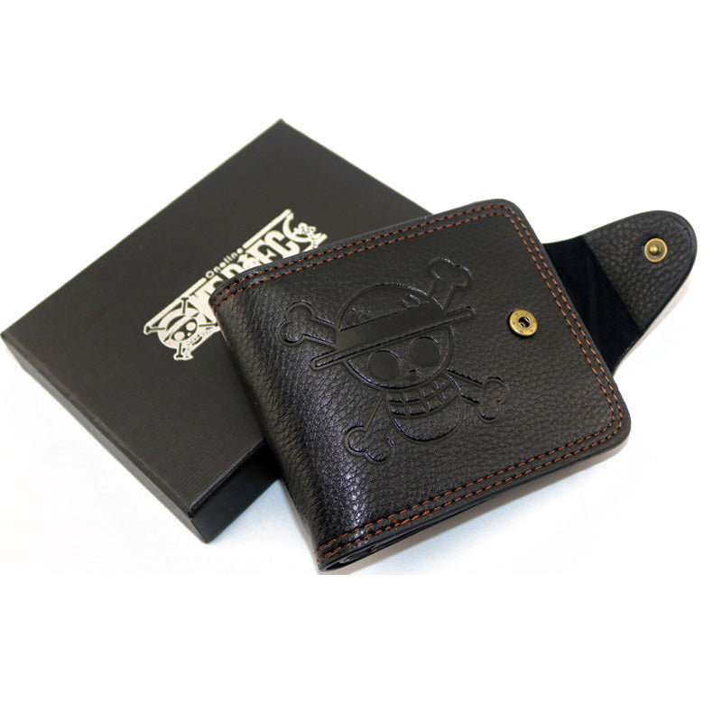 One Piece Anime Wallet - Luffy Skull Design (Short)