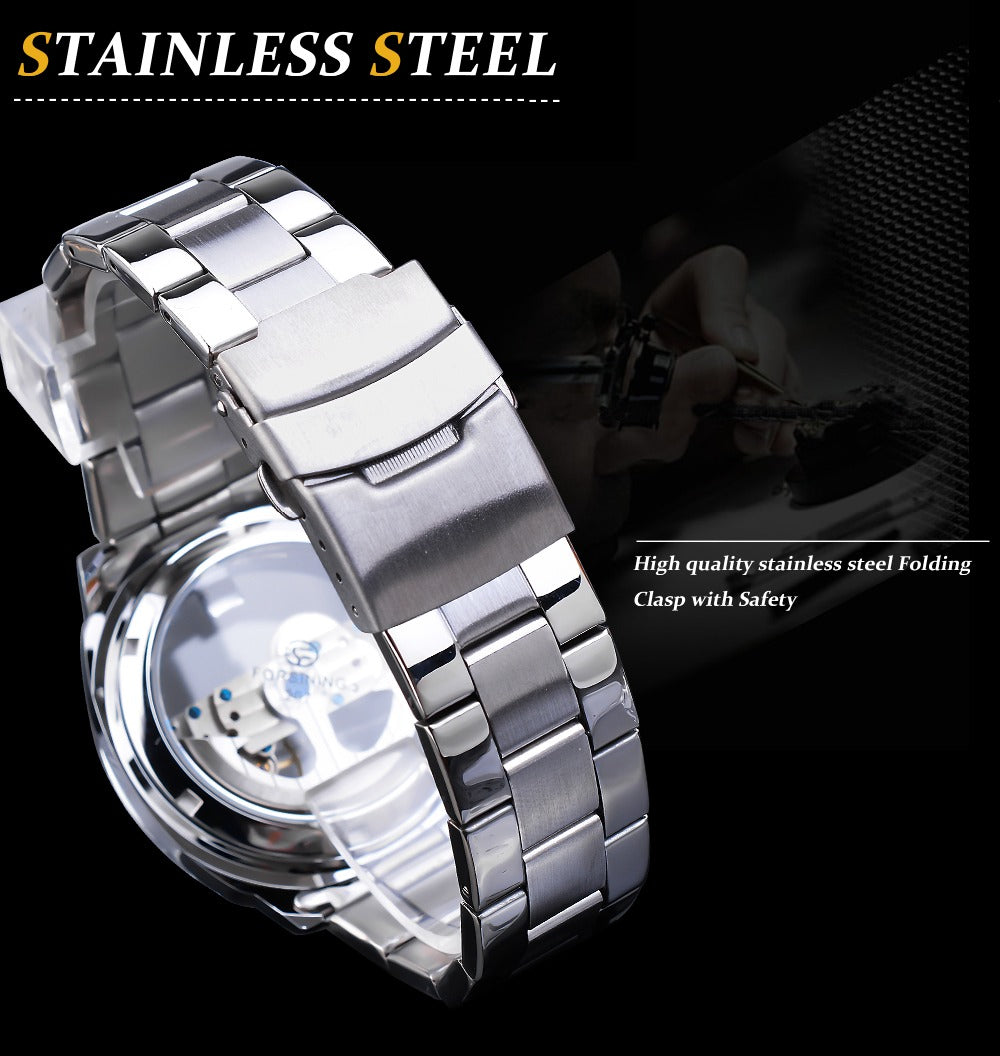 Forsining Men's Transparent Automatic Mechanical Watch