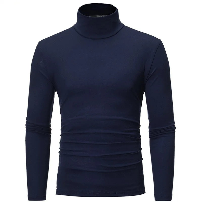 R&z - Men Winter Clothes Thermal Shirt Autumn Men's Winter Tights High Neck Thin Slim Fit Long Sleeve T-shirt