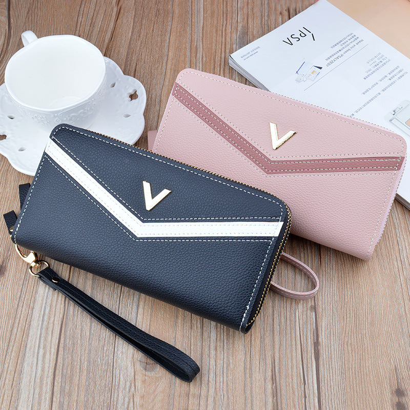 New Women's Long Double Zip Clutch Wallet