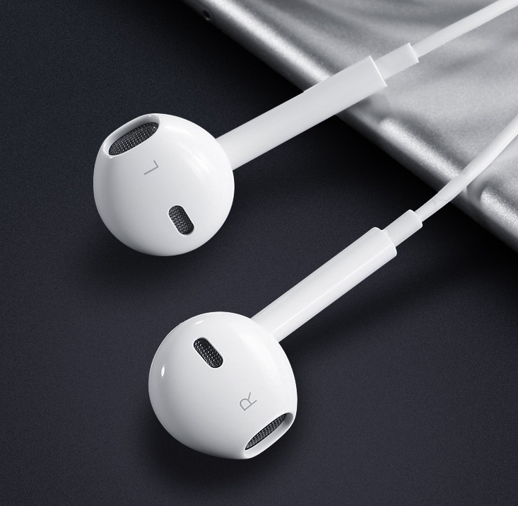 R&Z -  Wired Earphones with Round Hole for Mobile Devices