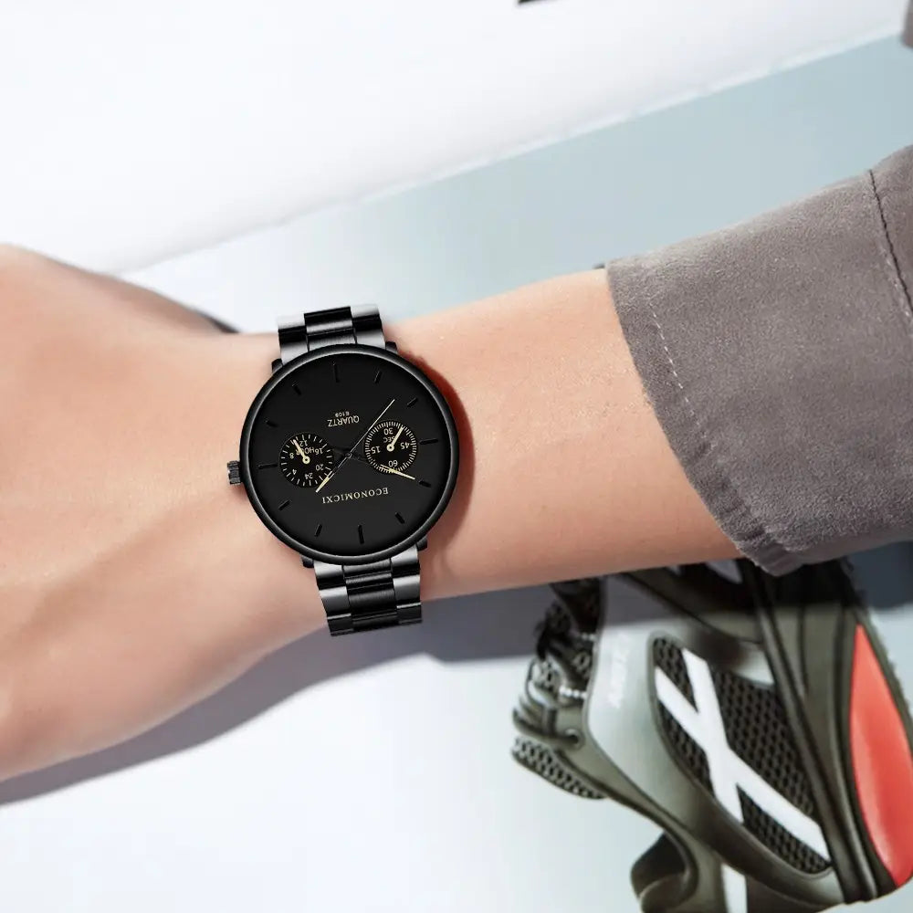 R&Z - Multifunctional Men’s Sports Watch with Steel Strap