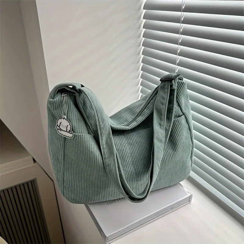 Women’s Corduroy Shoulder Bag.