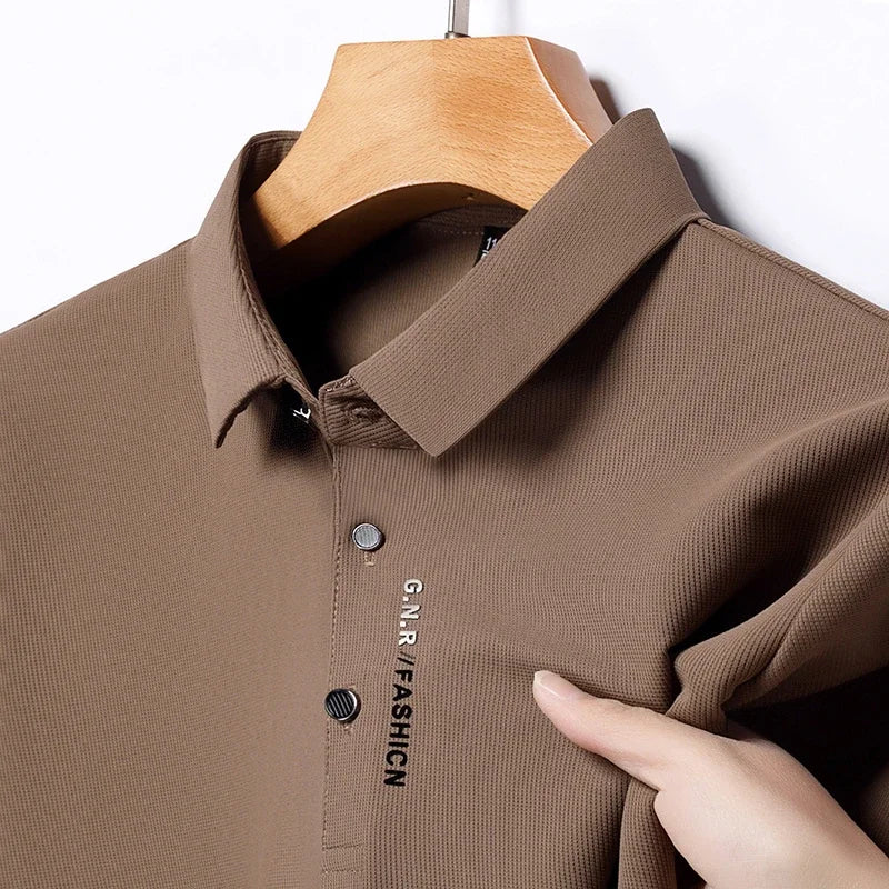 R&Z -Men's Short Sleeve Solid Color Polo Shirt