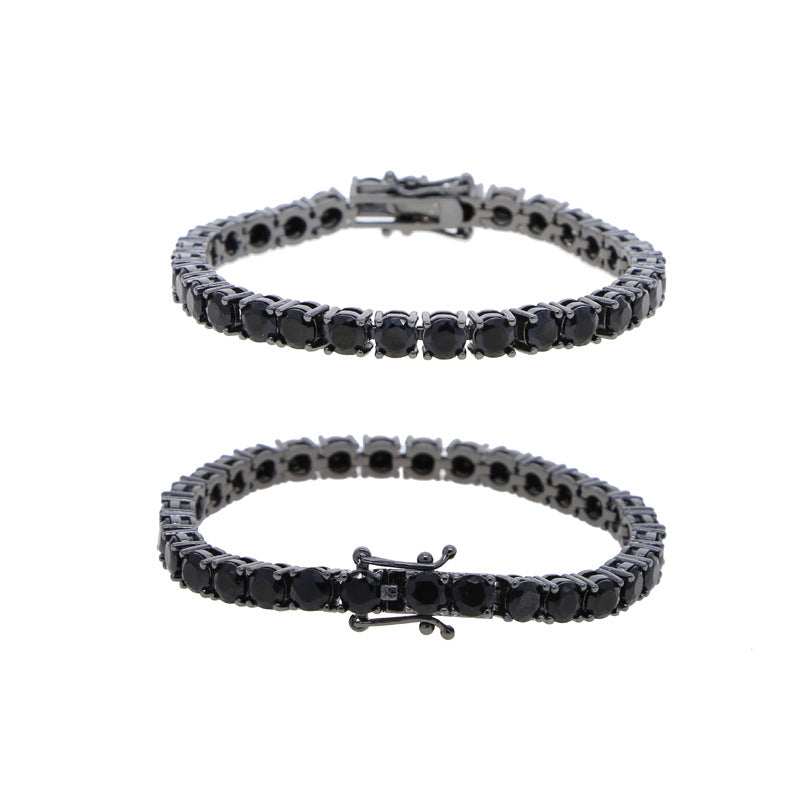 Men's Hip Hop Black Zircon Bracelet