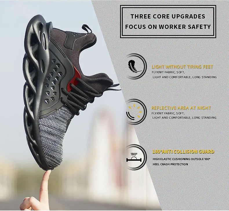 R&z - Breathable Safety Shoes - Protective Work Footwear