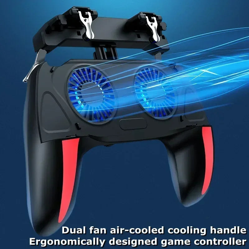 R&z - Mobile Phone Game Handle with Radiator Aim Shooting Gamepad Joystick Controller for IOS Android Gaming Accessories