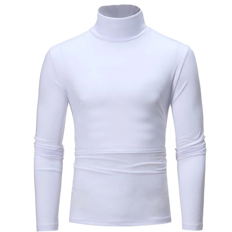 R&z - Men Winter Clothes Thermal Shirt Autumn Men's Winter Tights High Neck Thin Slim Fit Long Sleeve T-shirt