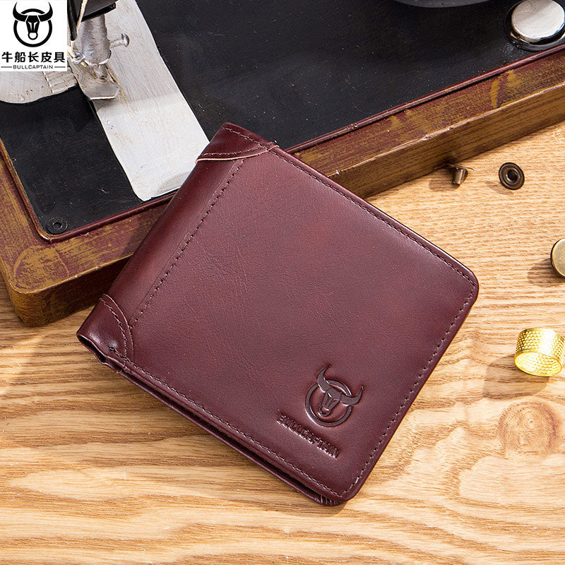 Captain Cow Leather Multi-functional Men's Wallet