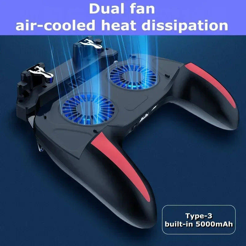 R&z - Mobile Phone Game Handle with Radiator Aim Shooting Gamepad Joystick Controller for IOS Android Gaming Accessories