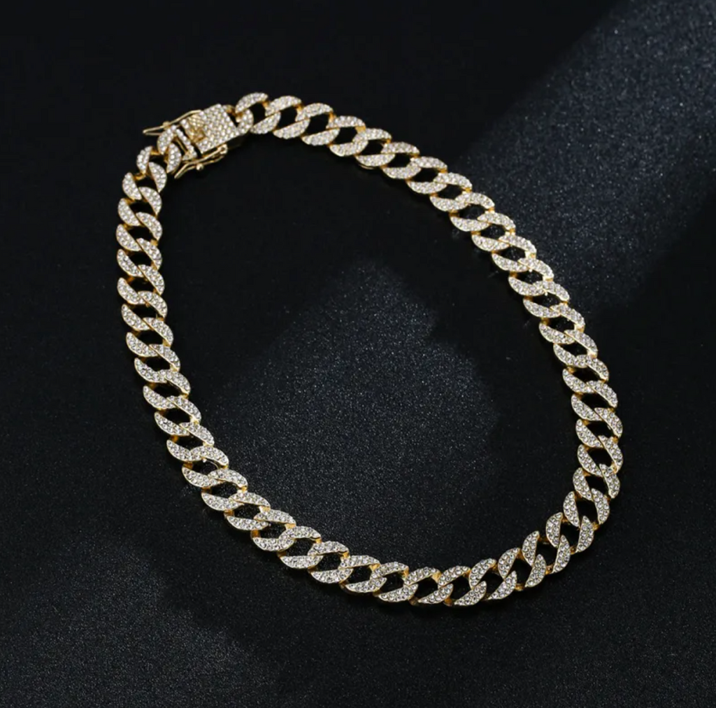 Full Diamond Inlaid Necklace - Trendy Statement Piece