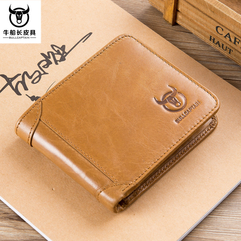 Captain Cow Leather Multi-functional Men's Wallet