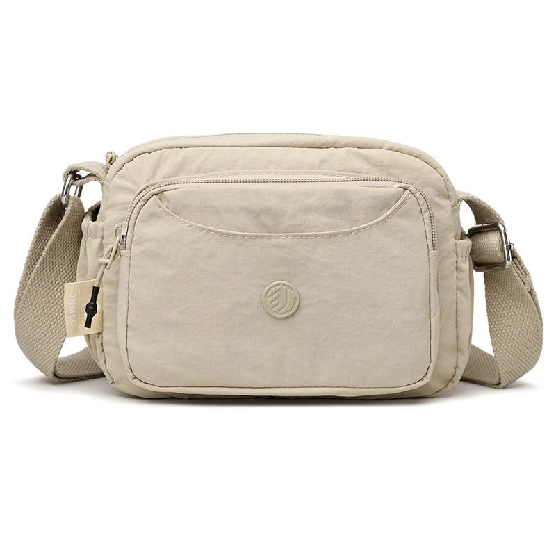 2025 New Jialongshi Fashionable and Versatile Women's Single Shoulder Bag, Casual and Simple Crossbody Bag, Waterproof Nylon Fab