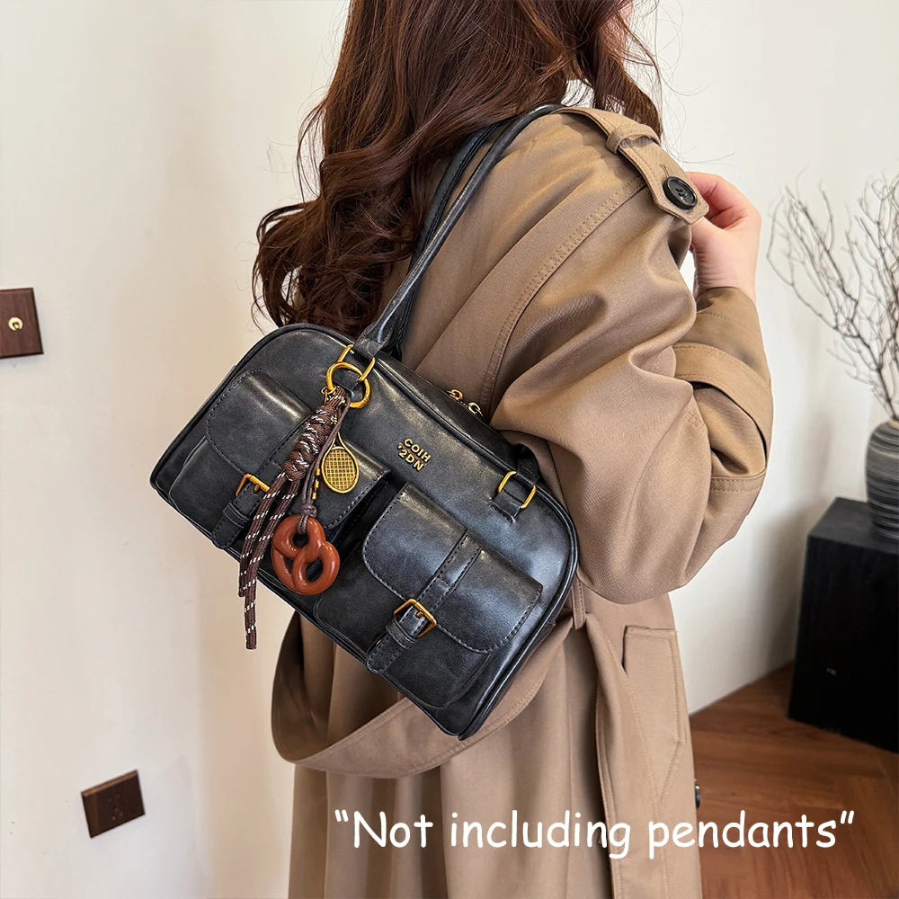 Women’s PU Leather Shoulder Bag Large Capacity