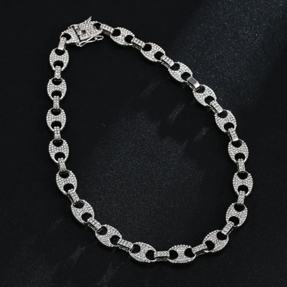 Full Diamond Inlaid Necklace - Trendy Statement Piece