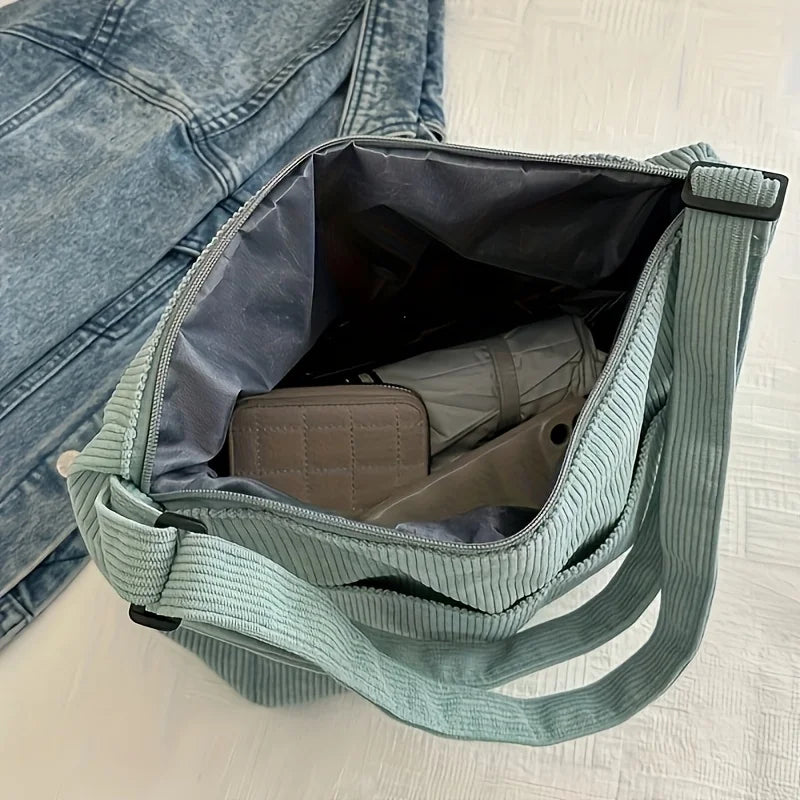 Women’s Corduroy Shoulder Bag.
