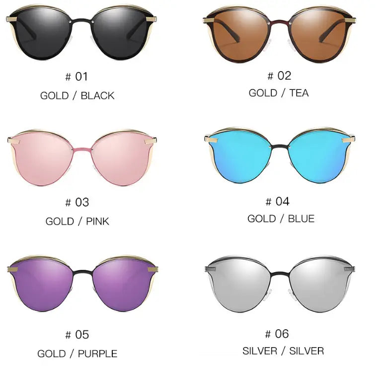 R&z - Polarized Round Retro Sunglasses for Women