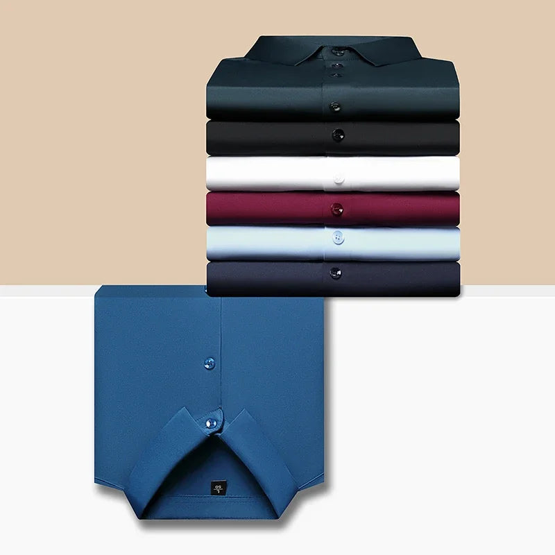 R&z - Premium Men's Ultra-Stretch Shirt - High-Quality Silky Business Formal Long-Sleeve Shirt for Social and Casual Wear