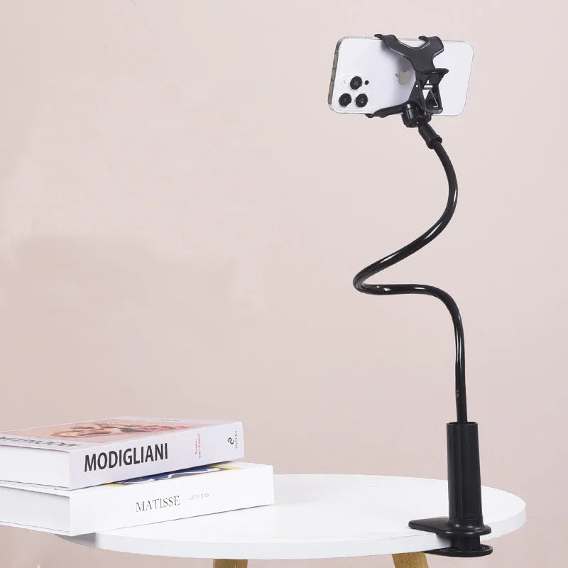 R&z - DesktopMobile Phone Clamp Bracket Flexible Long Arm Gooseneck Lazy Person Bracket With Handle Overhead Live Bracket