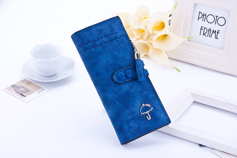 Korean Long Zipper Wallet with Multi-Handle Design