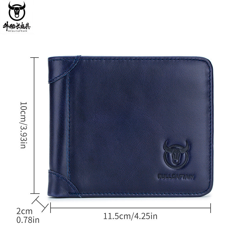 Captain Cow Leather Multi-functional Men's Wallet