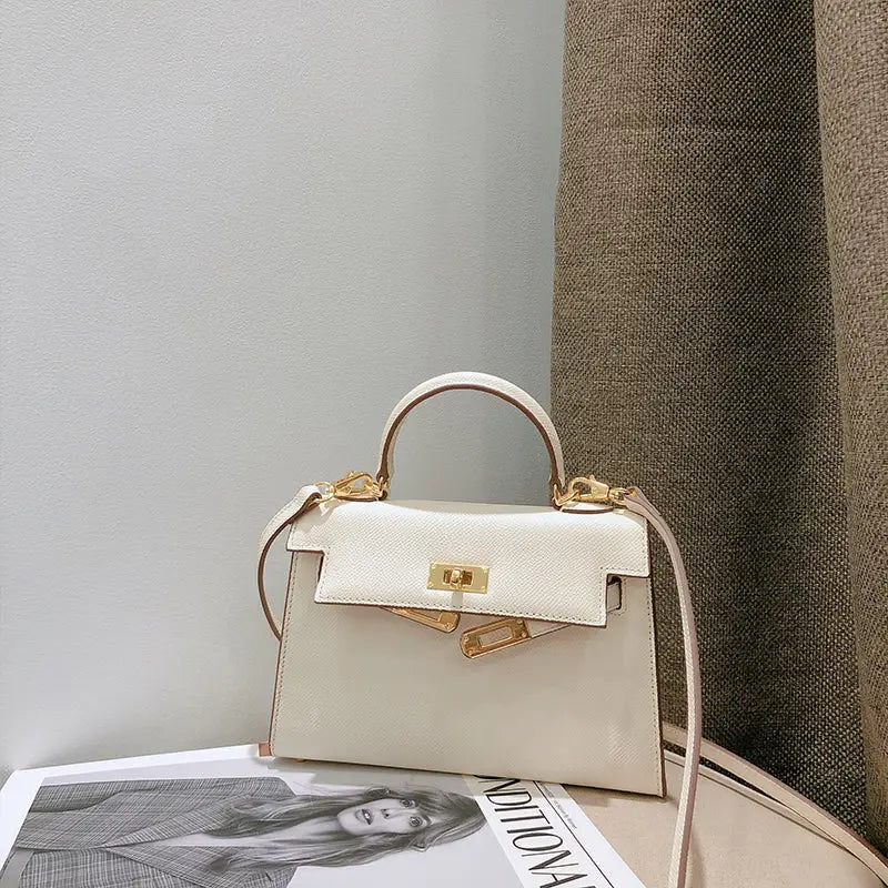 2020 New Mini Leather CK Kelly Handbag for Women - White