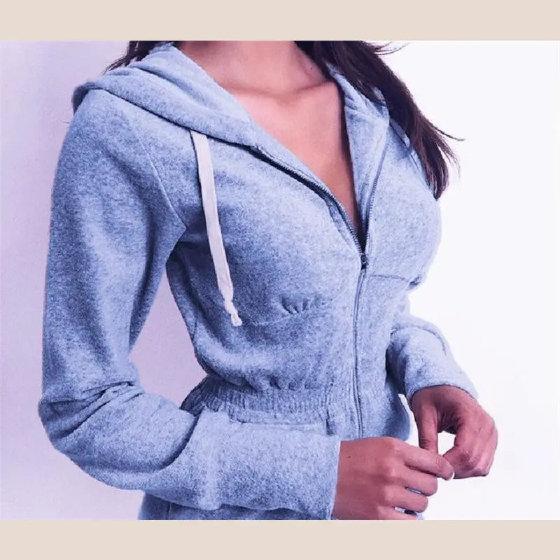 2020 New Women’s Hoodie Knit Jumpsuit with Shorts