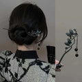 2026 New Chinese Style Butterfly Flower Tassel Hair Stick for Women Vintage Metal Hanfu Chopstick Hair Sticks Hair