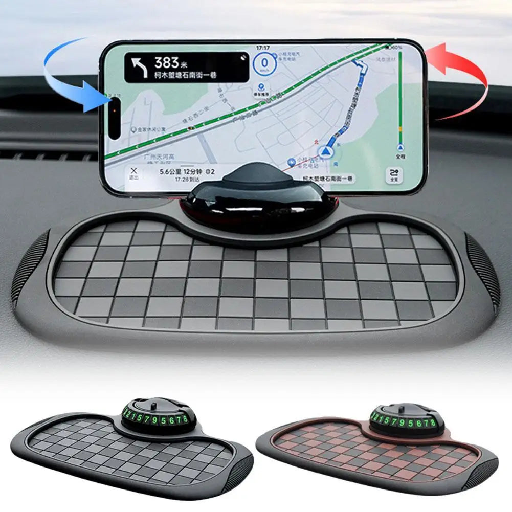 R&z - Phone Holder With Hide Parking Number Plate Interior Accessories