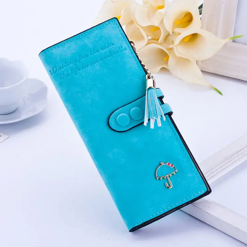 Korean Long Zipper Wallet with Multi-Handle Design