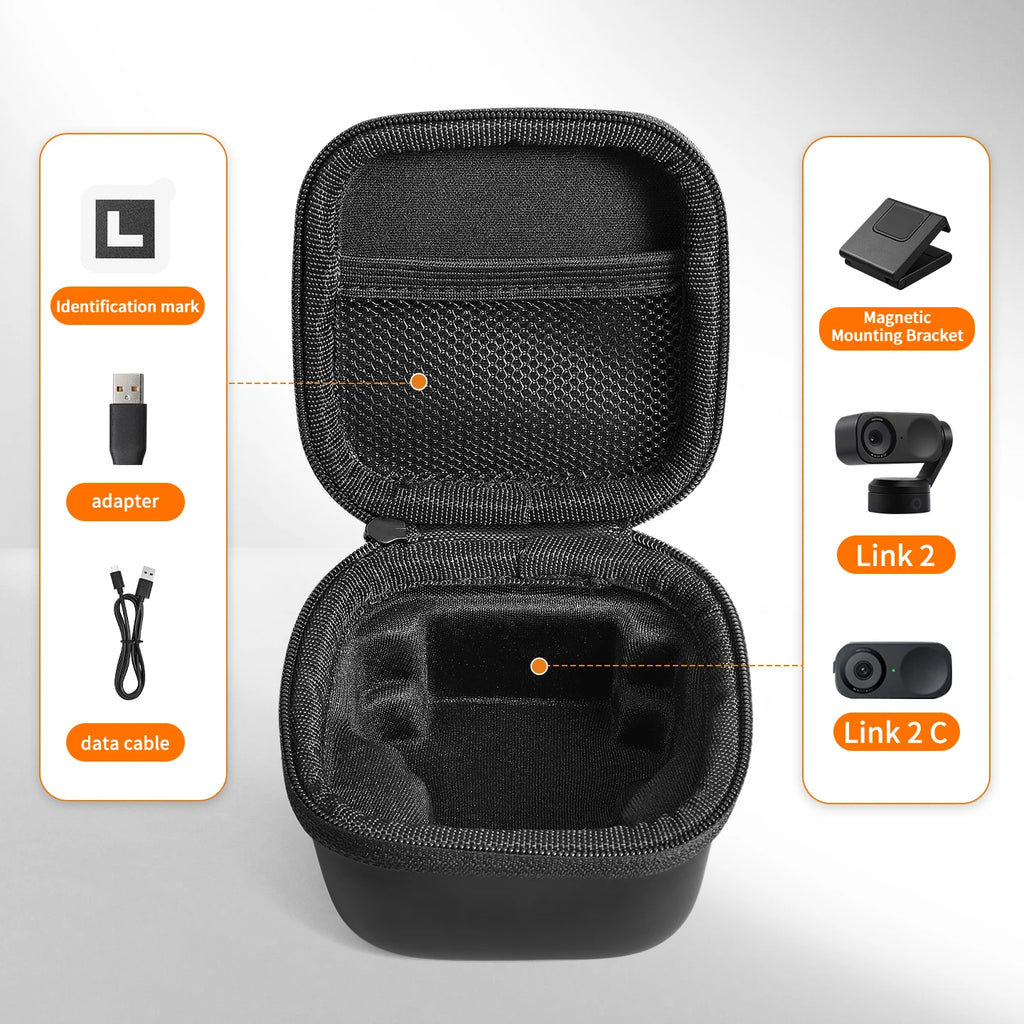 Portable Storage Bag For Insta360 Link 2/2C/2PRO Camera Accessories EVA Hard Shell Case Anti-Scratch Protective Box Travel Box
