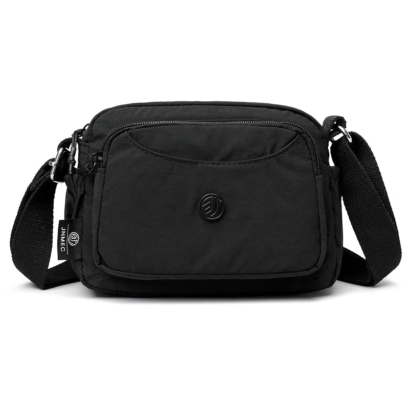 2025 New Jialongshi Fashionable and Versatile Women's Single Shoulder Bag, Casual and Simple Crossbody Bag, Waterproof Nylon Fab