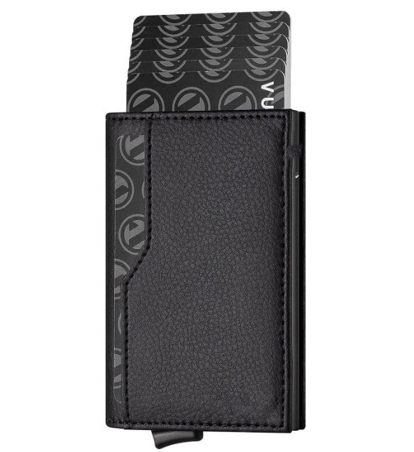 RFID Blocking Automatic Leather Wallet with ID Windows