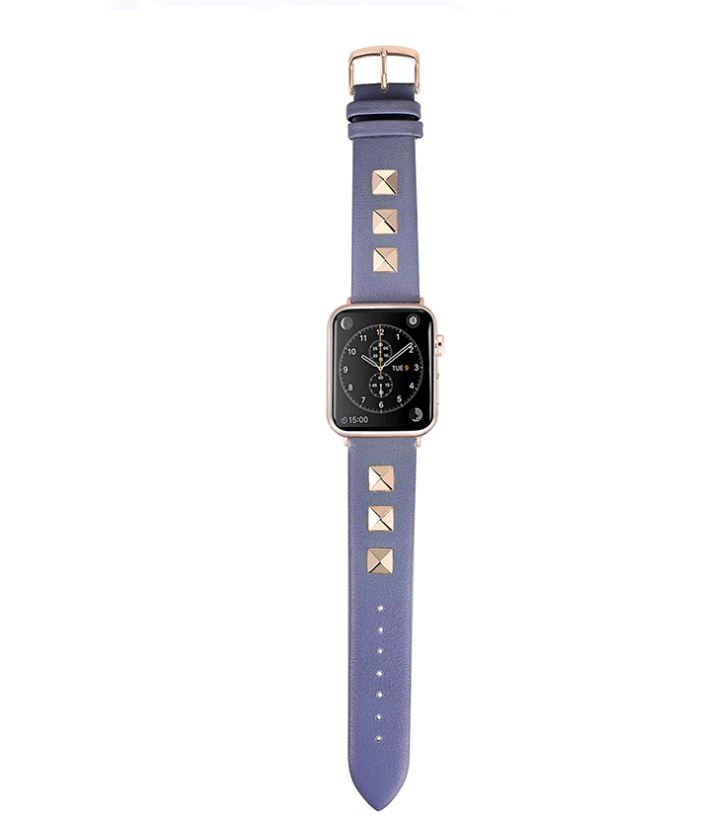 R&z - Genuine Leather Punk Sport Watch Band with Studs