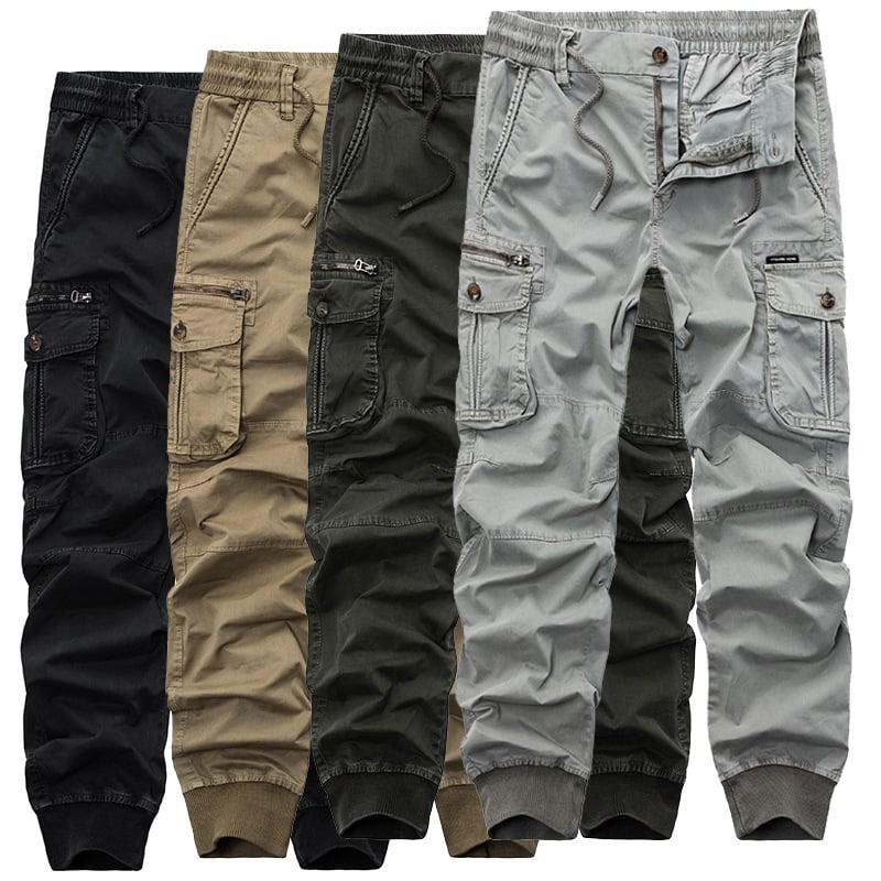 R&Z - Tethered Elastic Waist Casual Cargo Pants