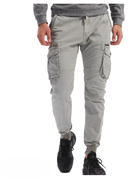 R&Z - Tethered Elastic Waist Casual Cargo Pants