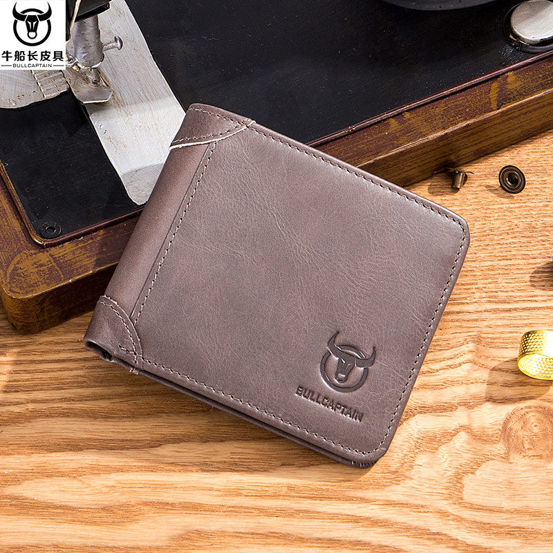 Captain Cow Leather Multi-functional Men's Wallet