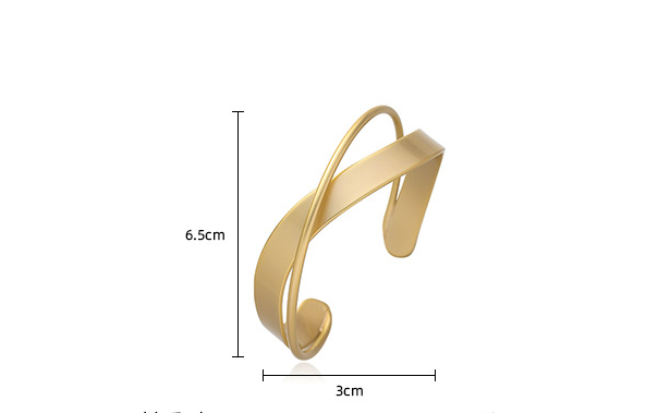 Simple Wave Cross Bracelet for Women’s Fashion