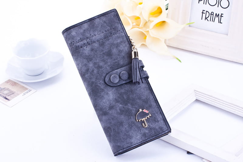 Korean Long Zipper Wallet with Multi-Handle Design