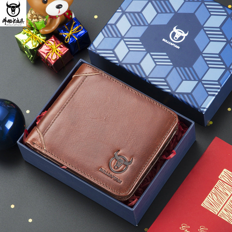 Captain Cow Leather Multi-functional Men's Wallet