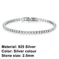 925 sterling silver hip-hop tennis bracelet, luxurious charm, ladies' jewelry, rose gold diamond bracelet, exquisite gift