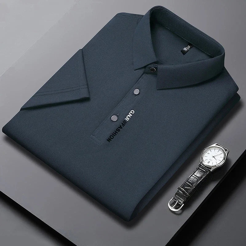 R&Z -Men's Short Sleeve Solid Color Polo Shirt