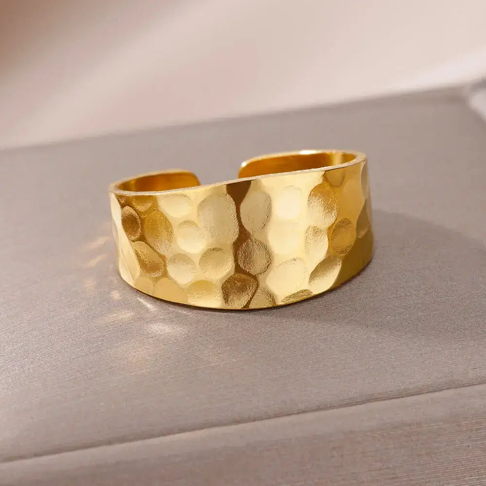 316L Stainless Steel Rings for Women Gold Color Never Fade Luxury Classic rings wedding couple rings Jewelry Free